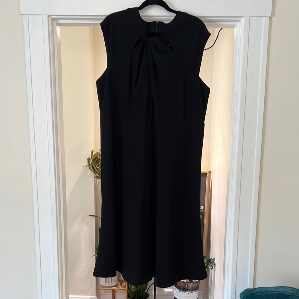 Dkny Black Sleeveless A-line Cocktail Dress